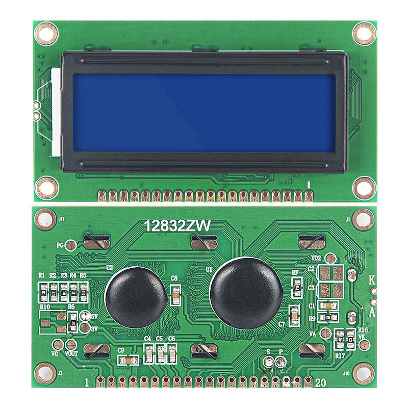 12832液晶模塊帶字庫(kù)串口藍(lán)屏LCD12832液晶屏